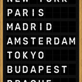 Cuadro Destinos Internacionales - Negro