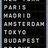 Cuadro Destinos Internacionales - Negro