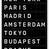 Cuadro Destinos Internacionales - Negro