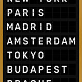 Cuadro Destinos Internacionales - Negro