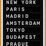 Cuadro Destinos Internacionales - Negro