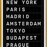 Cuadro Destinos Internacionales - Negro