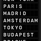 Cuadro Destinos Internacionales - Negro