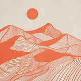 Canvas Vintage Mountains Line Art