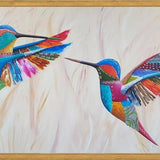 Cuadro Dulce encuentro (pareja de colibríes)
