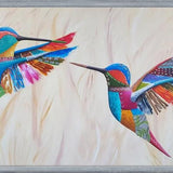Cuadro Dulce encuentro (pareja de colibríes)