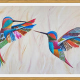 Cuadro Dulce encuentro (pareja de colibríes)