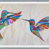 Cuadro Dulce encuentro (pareja de colibríes)
