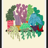 Cuadro cactus en maceta