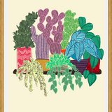 Cuadro cactus en maceta