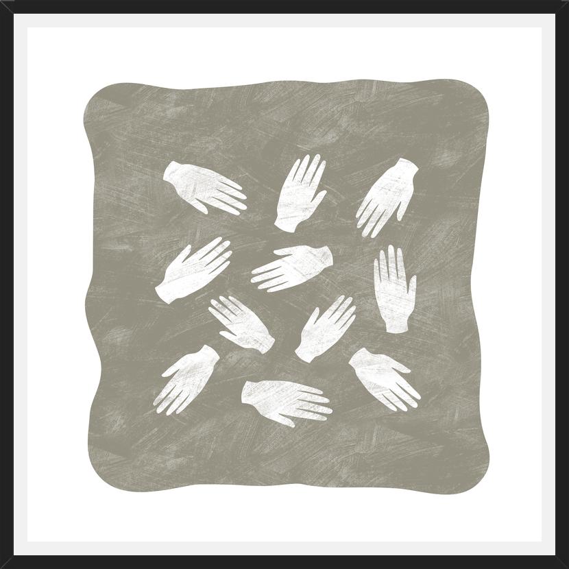Cuadro Hands Pattern Natural