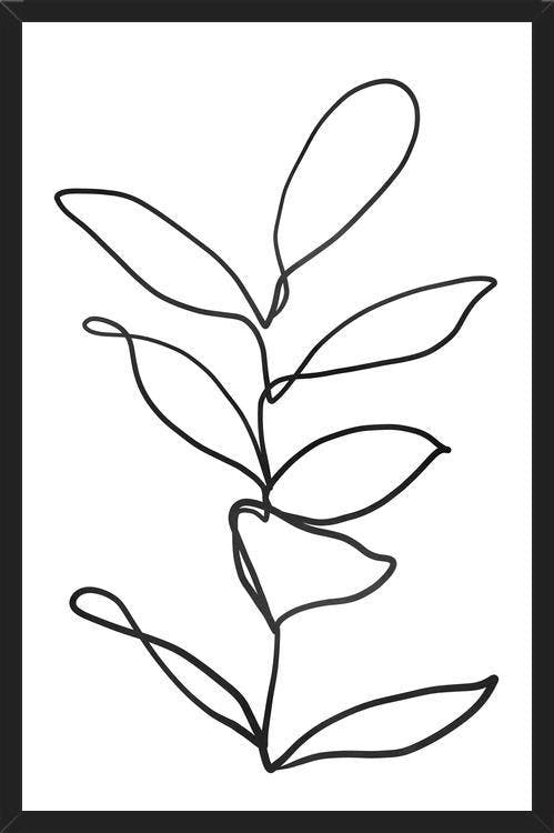 Cuadro Lines Leaves II