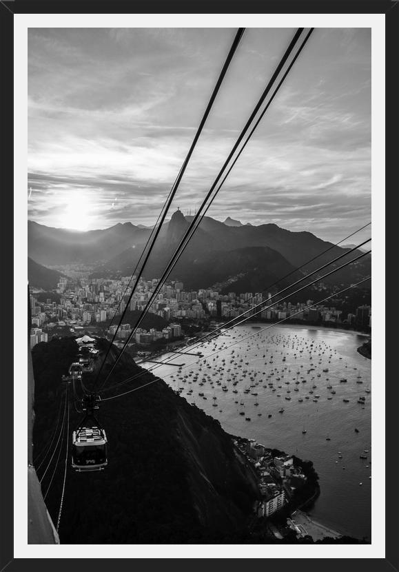 Cuadro Views from Sugar Loaf - cable car