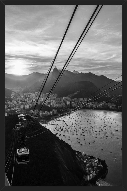 Cuadro Views from Sugar Loaf - cable car
