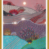 Cuadro Boho Hills And Full Moon