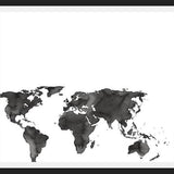 Cuadro Black World Map