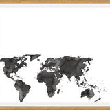 Cuadro Black World Map