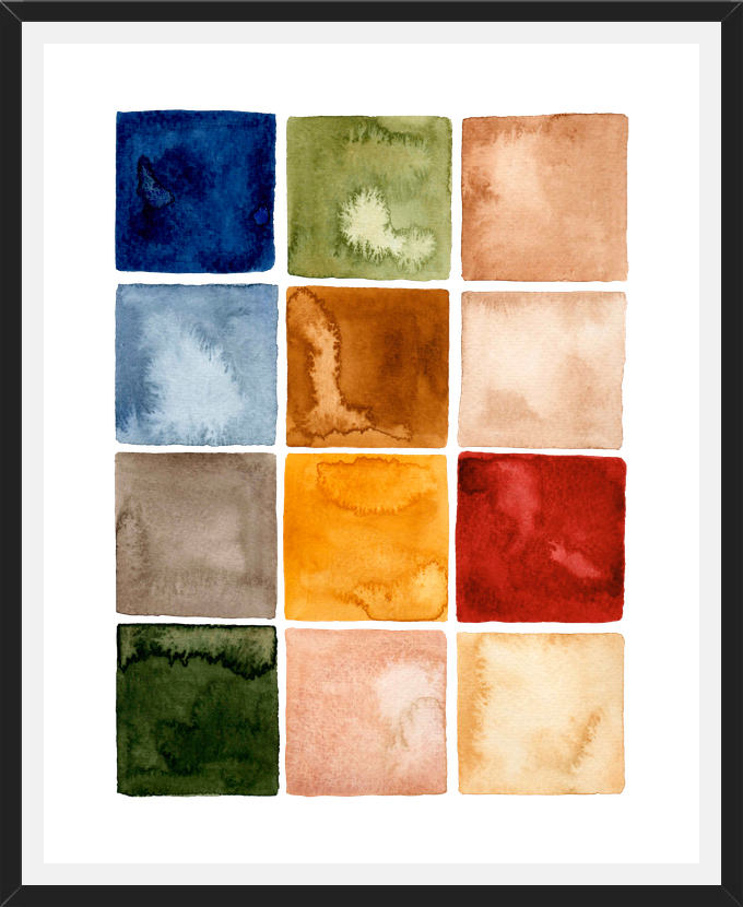 Cuadro Ciudad - Paleta de Colores Acuarela