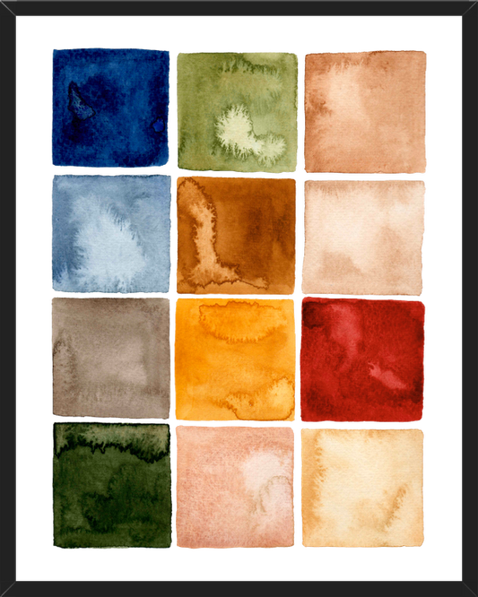 Cuadro Ciudad - Paleta de Colores Acuarela