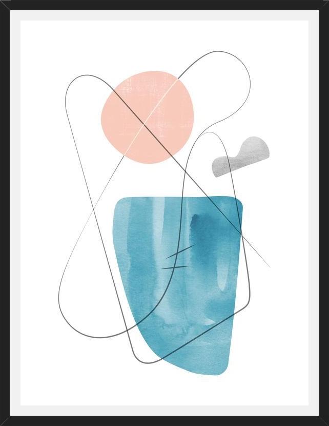 Cuadro Abstraction with gray lines 9