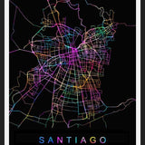 Cuadro Santiago Street Map