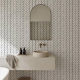 Papel Mural Lineas Chevron Black