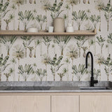 Papel Mural Rosa Tropical Claro
