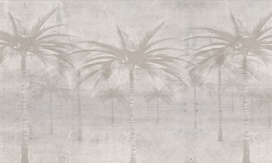 Papel Mural Palmeras Concreto