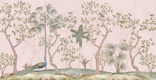 Papel Mural Imperial Garden Rosado