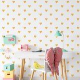 Papel Mural Corazones Dorados