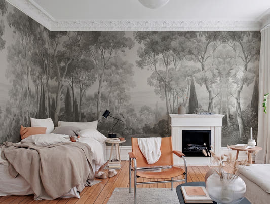 Papel Mural Dosel I Blanco y Negro