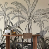 Papel Mural Gruyas en jardín de Bananos