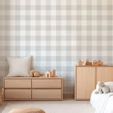 Papel Mural Tartan Gris