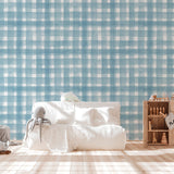 Papel Mural Checkered Azul