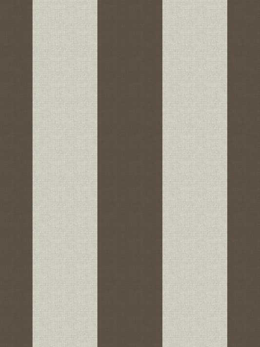 Papel mural Rafia Stripes Brown, detalle del diseño: rayas verticales anchas en verde oscuro y verde claro con textura de rafia.