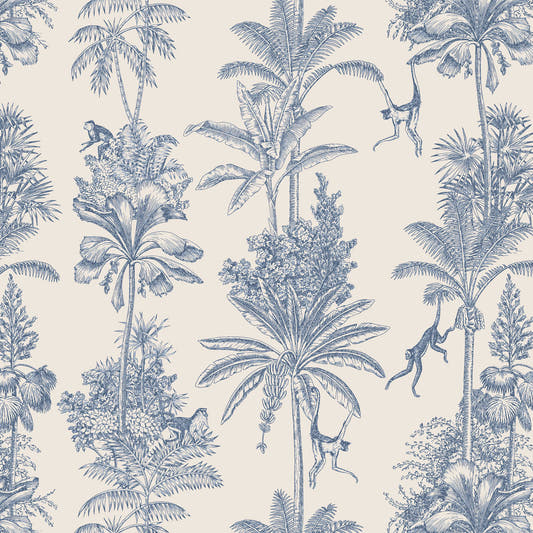 Mantel de Hule Vintage Palms and Monkeys