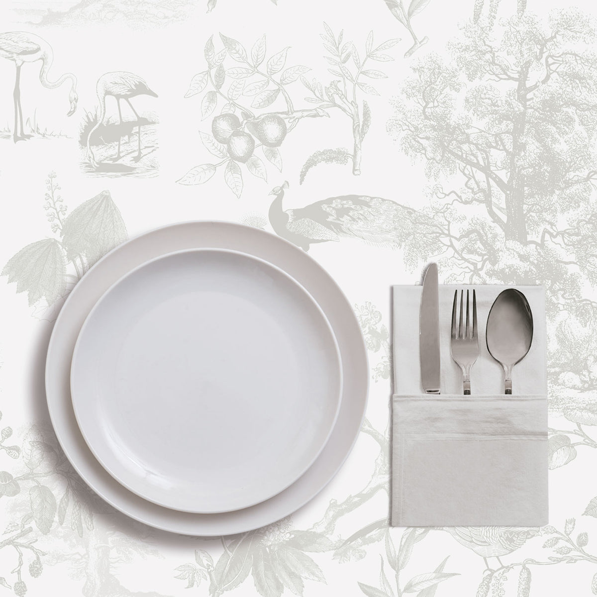 Mantel de Hule Vintage Nature Gray