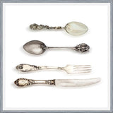 Cuadro cubiertos de plata