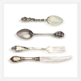 Cuadro cubiertos de plata