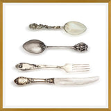 Cuadro cubiertos de plata