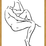 Cuadro Male body sketch 2 - Black and white