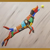 Cuadro Perro atrapando una pelota