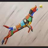 Cuadro Perro atrapando una pelota