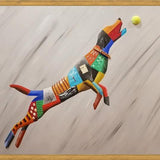 Cuadro Perro atrapando una pelota