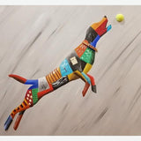 Cuadro Perro atrapando una pelota