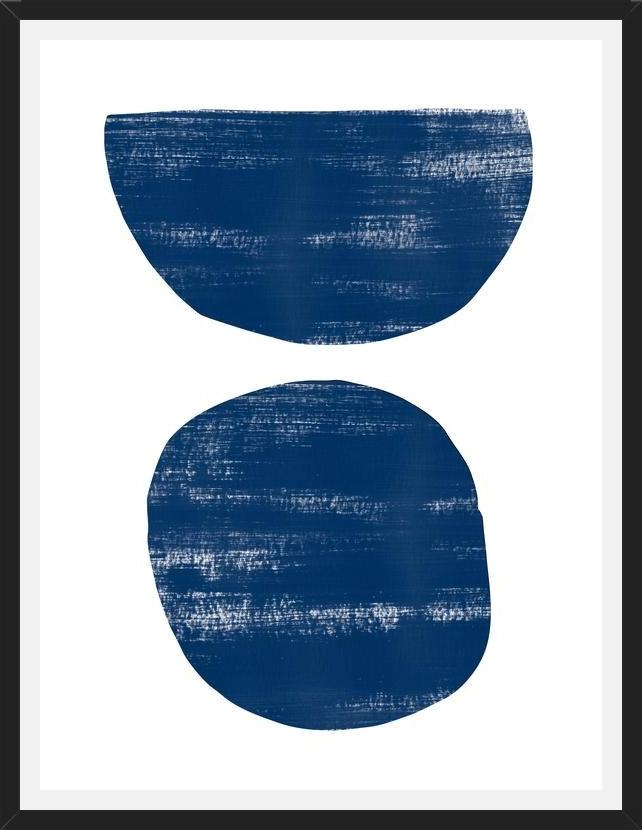 Cuadro Indigo scratched shape