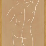 Cuadro Male body sketch - Camel