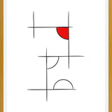Cuadro Minimalíneas Rojo