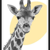 Cuadro Jirafa en amarillo