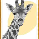 Cuadro Jirafa en amarillo
